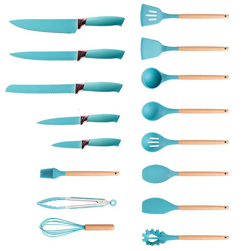 Silicone Cookware 19-Piece Cooking Spatula Spoon Set