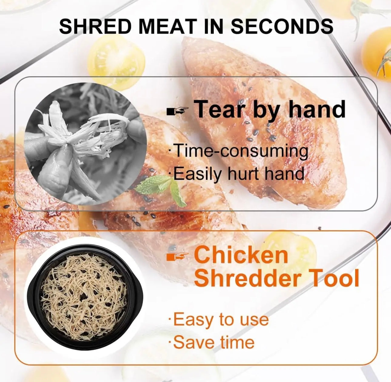 Chicken Shredder Tool Meat Breast Shredding Separation Mincing Grinder Machine